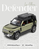 نمای جلوی ماکت Land Rover Defender با چراغهای روشن – Front View Land Rover Defender 1:24 Diecast Model with Lights – KidlandToys