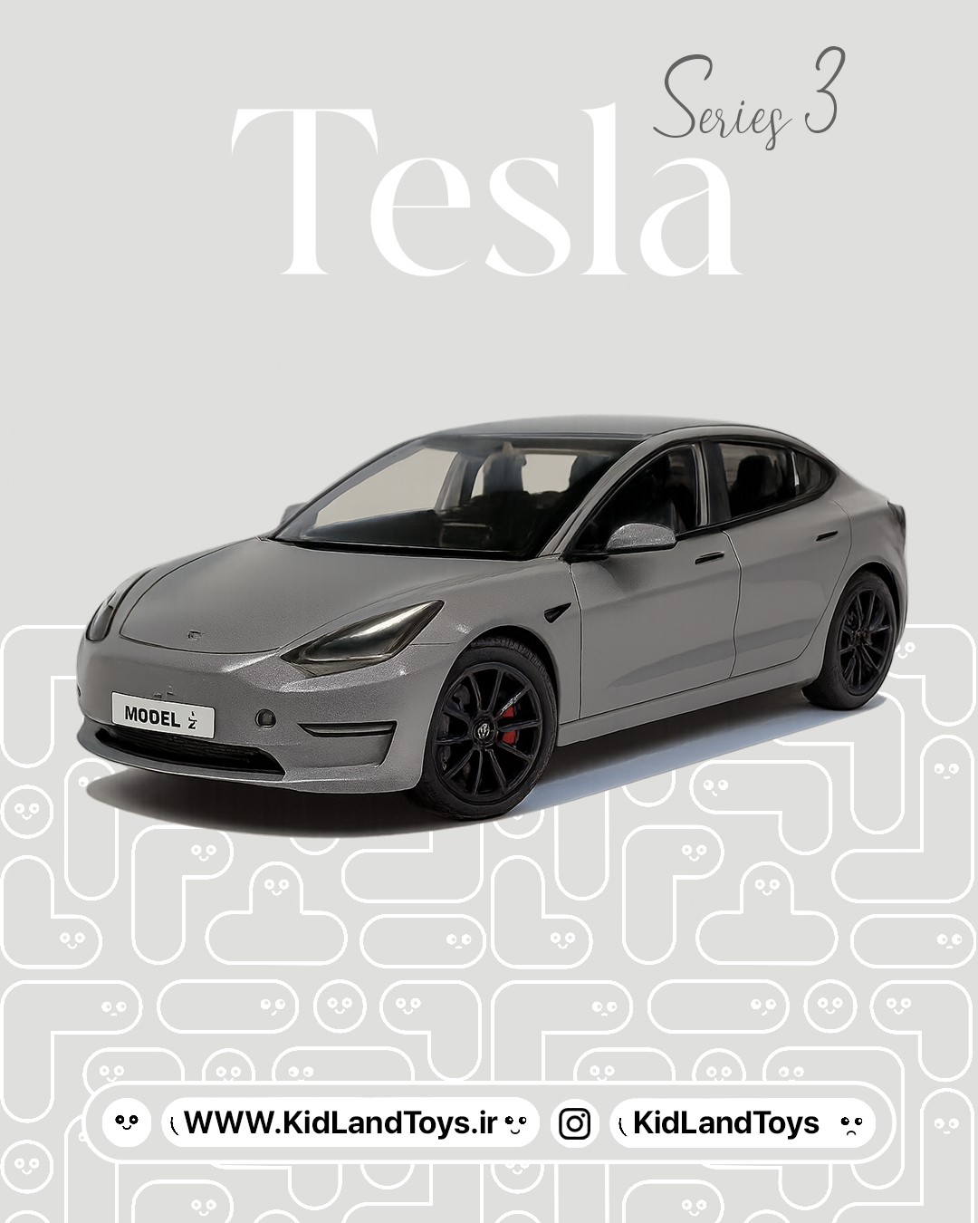 نمای جانبی ماکت فلزی تسلا مدل Y – Side View Tesla Model Y 1:24 Metal Model – فروشگاه کیدلندتویز