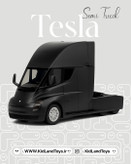 نمای جلوی ماکت Tesla Semi Truck با چراغهای روشن – Front View Tesla Semi Truck 1:24 Diecast Model with Lights – KidlandToys