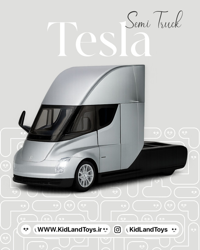 مای جانبی ماکت فلزی تسلا سمی تراک – Side View Tesla Semi Truck 1:24 Metal Model – فروشگاه کیدلندتویز