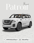نمای جلوی ماکت Nissan Patrol با چراغهای روشن – Front View Nissan Patrol 1:24 Diecast Model with Lights – KidlandToys