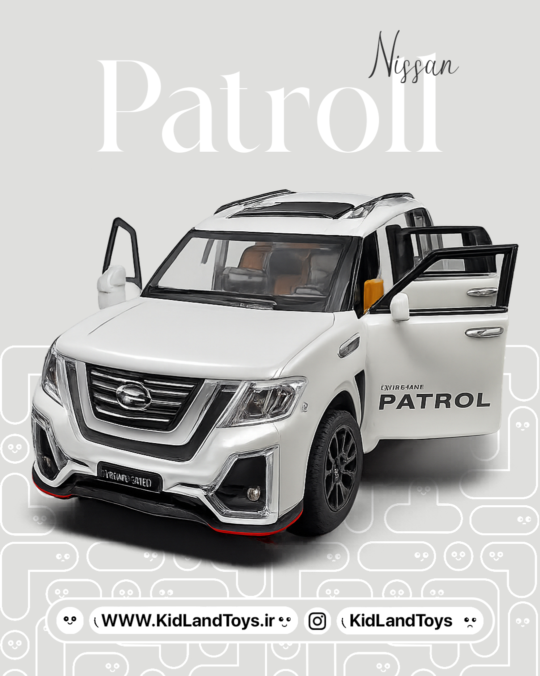 طراحی داخلی ماکت نیسان پاترول با جزئیات کامل کابین – Interior of Nissan Patrol 1:24 Diecast Model – فروشگاه KidlandToys