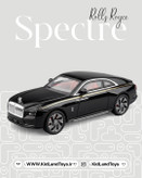 نمای جلوی ماکت رولز رویس اسپکتر با چراغهای روشن – Front View of Rolls-Royce Spectre Diecast Model with Lights – KidlandToys