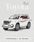 نمای جلوی ماکت Toyota Prado فلزی در رنگ سفید متالیک – Front View Toyota Prado 1:24 Diecast Model White – KidlandToys