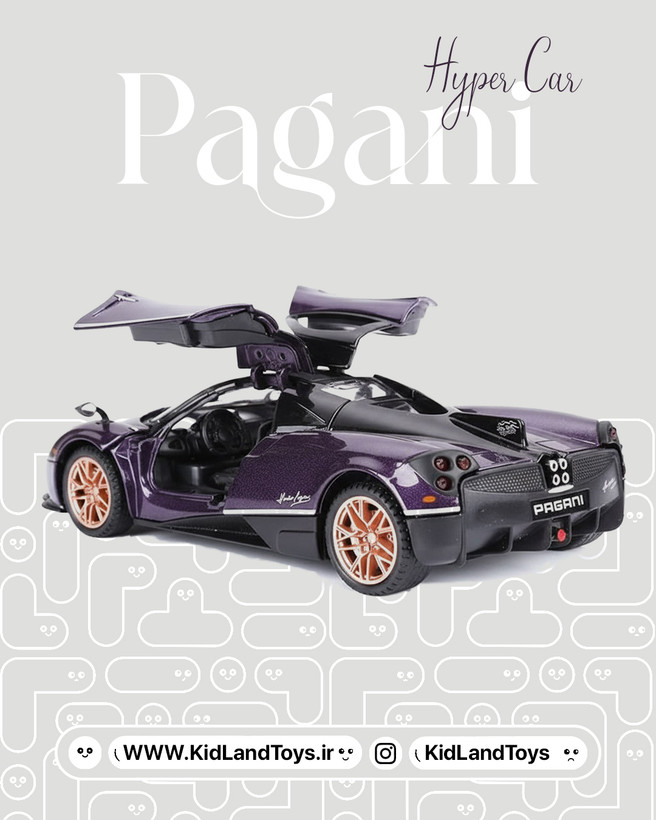 درهای پروانهای باز ماکت پاگانی هوایرا فلزی – Pagani Huayra 1:16 Open Butterfly Doors Diecast Model – فروشگاه کیدلندتویز